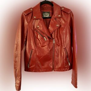 Levi’s Women’s Medium Classic Moto Jacket - Deep Red